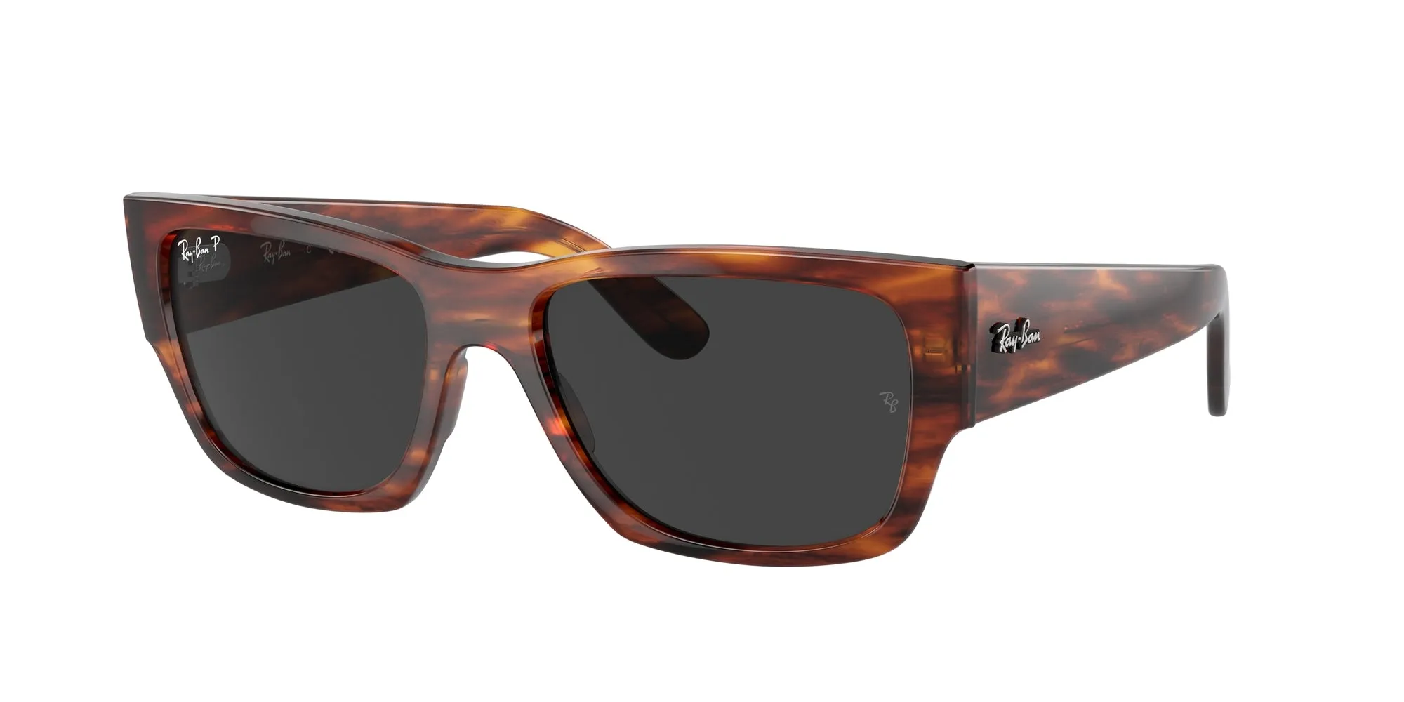 Ray - Ban RB0947S CARLOS 954/48 Occhiali da sole Acetato Marrone Nero Squadrata Polarizzata Antiriflesso - immagine 1