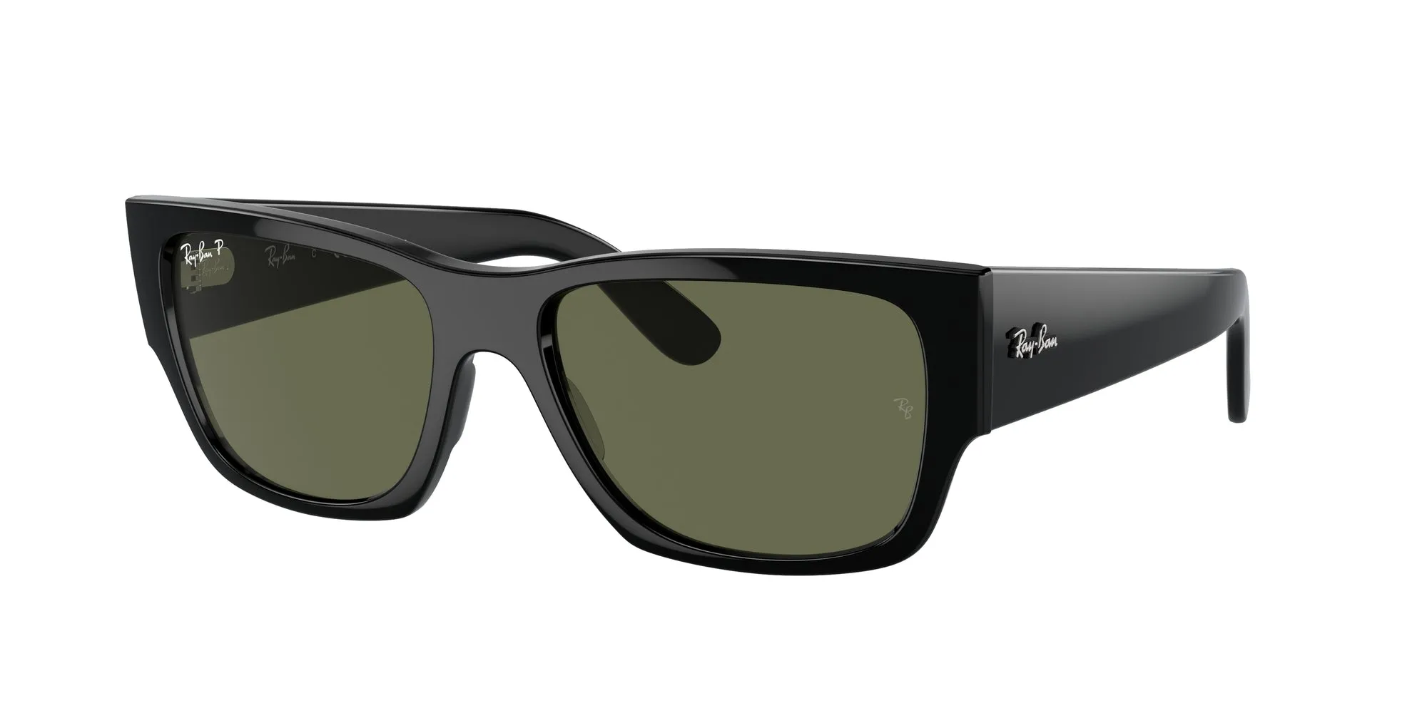 Ray - Ban RB0947S CARLOS 901/58 Occhiali da sole Acetato Nero Verde Squadrata Polarizzata Antiriflesso - immagine 1