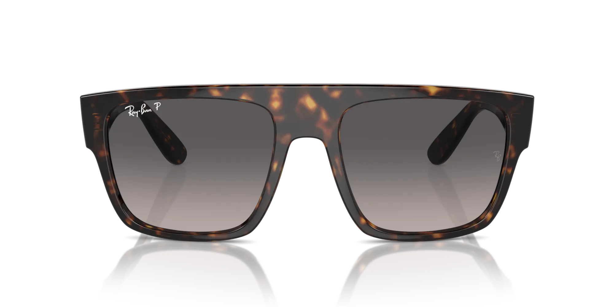 Ray - Ban RB0360S DRIFTER 902/M3 Occhiali da sole Acetato Tartaruga Grigio Squadrata Polarizzata Sfumato - immagine 3