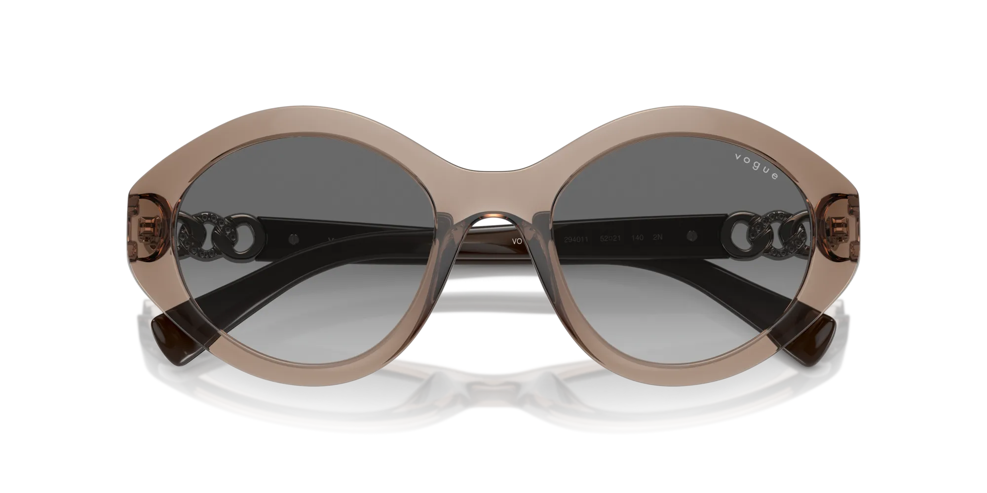 VOGUE EYEWEAR VO5576SB 294011 Occhiali da sole Nylon Marrone Grigio Rotonda Normale Sfumato - immagine 2