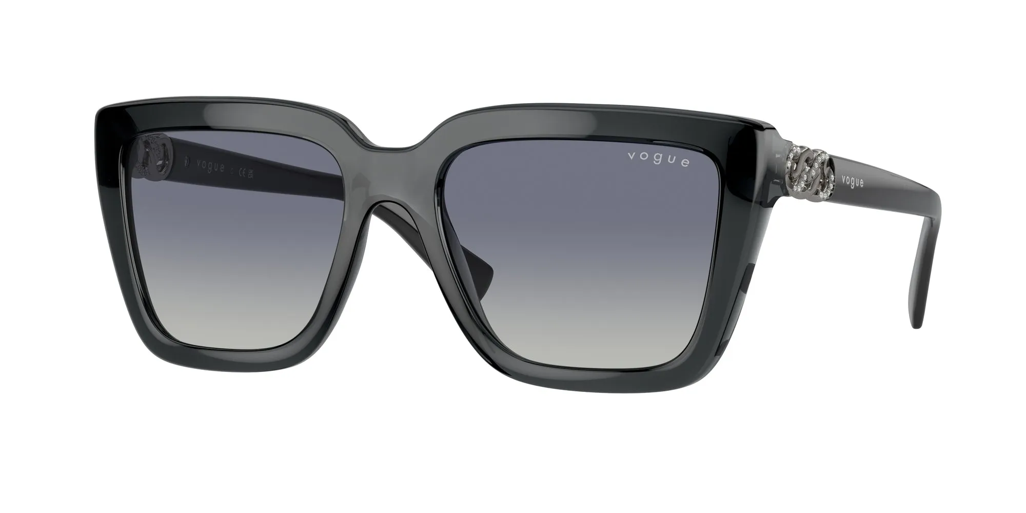 VOGUE EYEWEAR VO5575SB 31324L Occhiali da sole Nylon Grigio Blu Farfalla Normale Sfumato - immagine 1