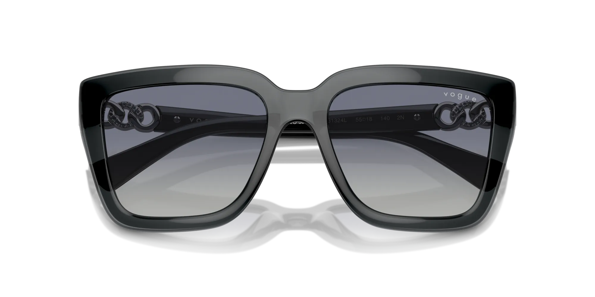 VOGUE EYEWEAR VO5575SB 31324L Occhiali da sole Nylon Grigio Blu Farfalla Normale Sfumato - immagine 2