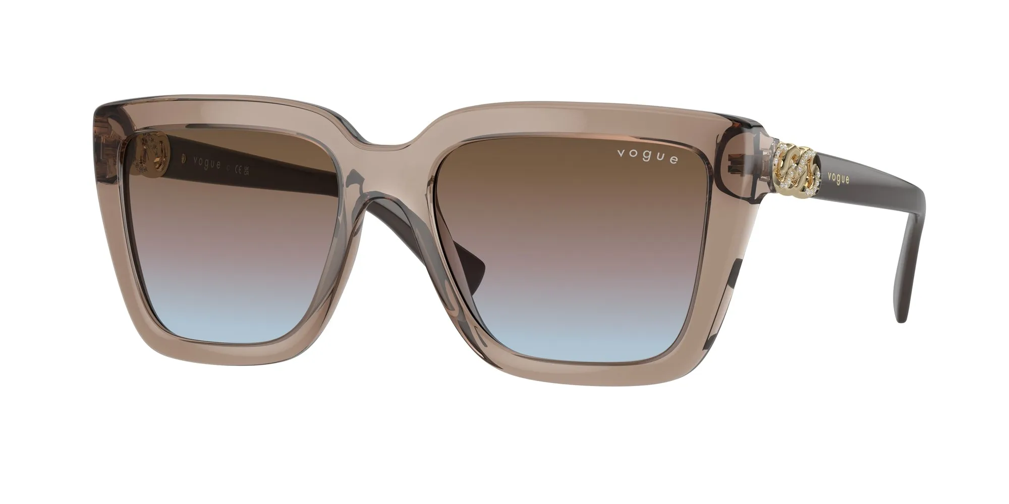 VOGUE EYEWEAR VO5575SB 294048 Occhiali da sole Nylon Marrone Blu Farfalla Normale Sfumato - immagine 1