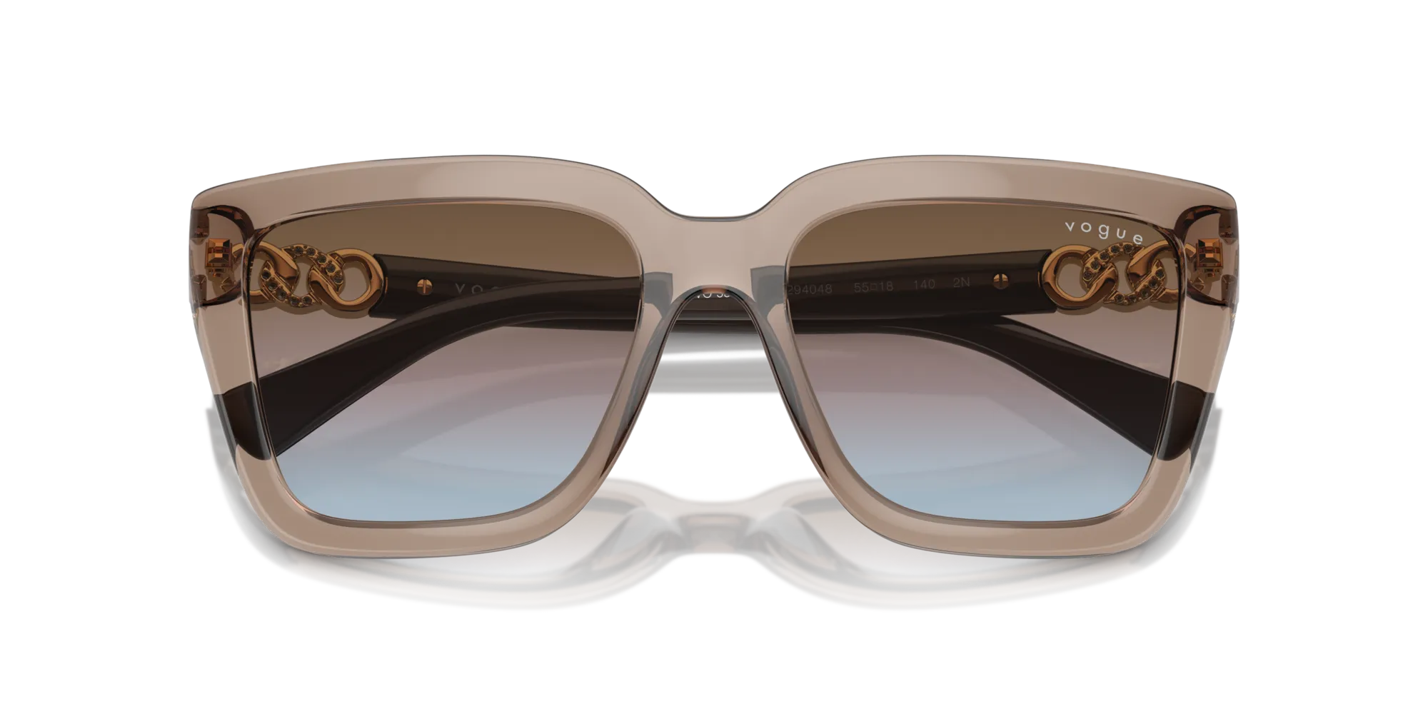 VOGUE EYEWEAR VO5575SB 294048 Occhiali da sole Nylon Marrone Blu Farfalla Normale Sfumato - immagine 2