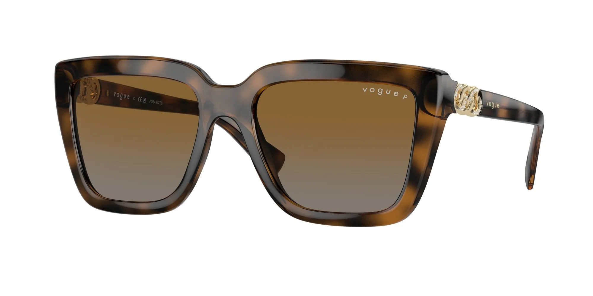 VOGUE EYEWEAR VO5575SB 2386T5 Occhiali da sole Nylon Marrone Marrone Farfalla Polarizzata Sfumato - immagine 1