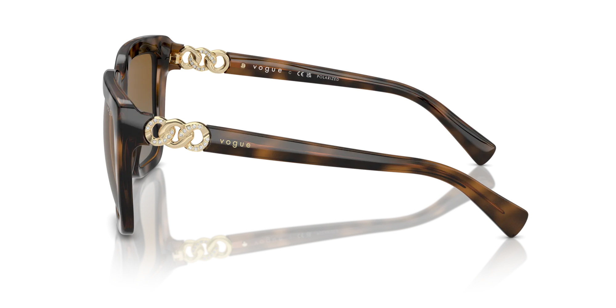 VOGUE EYEWEAR VO5575SB 2386T5 Occhiali da sole Nylon Marrone Marrone Farfalla Polarizzata Sfumato - immagine 4