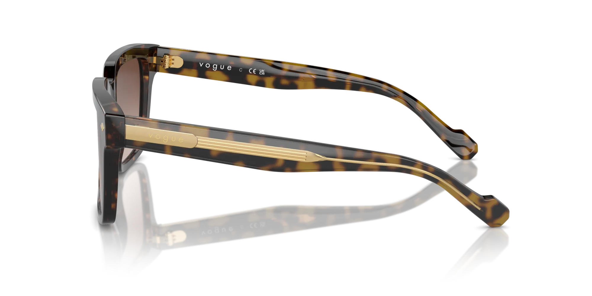 VOGUE EYEWEAR VO5573S W65613 Occhiali da sole Acetato Marrone Marrone Pillow Normale Sfumato - immagine 4