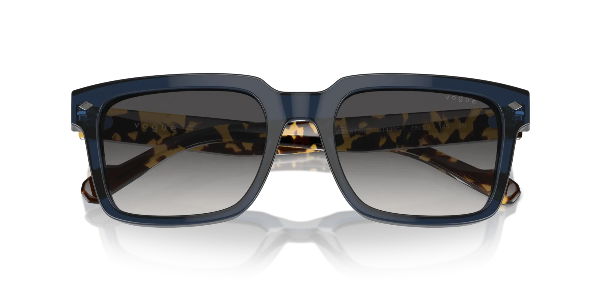 VOGUE EYEWEAR VO5573S 31438G Occhiali da sole Acetato Blu Grigio Pillow Normale Sfumato - immagine 2
