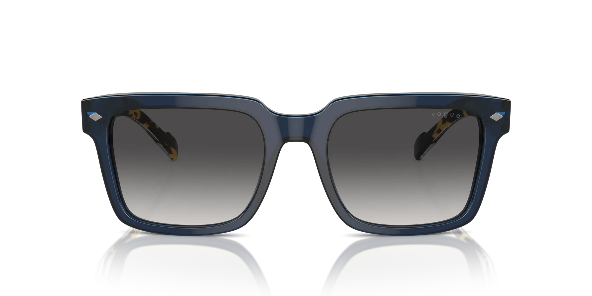 VOGUE EYEWEAR VO5573S 31438G Occhiali da sole Acetato Blu Grigio Pillow Normale Sfumato - immagine 3