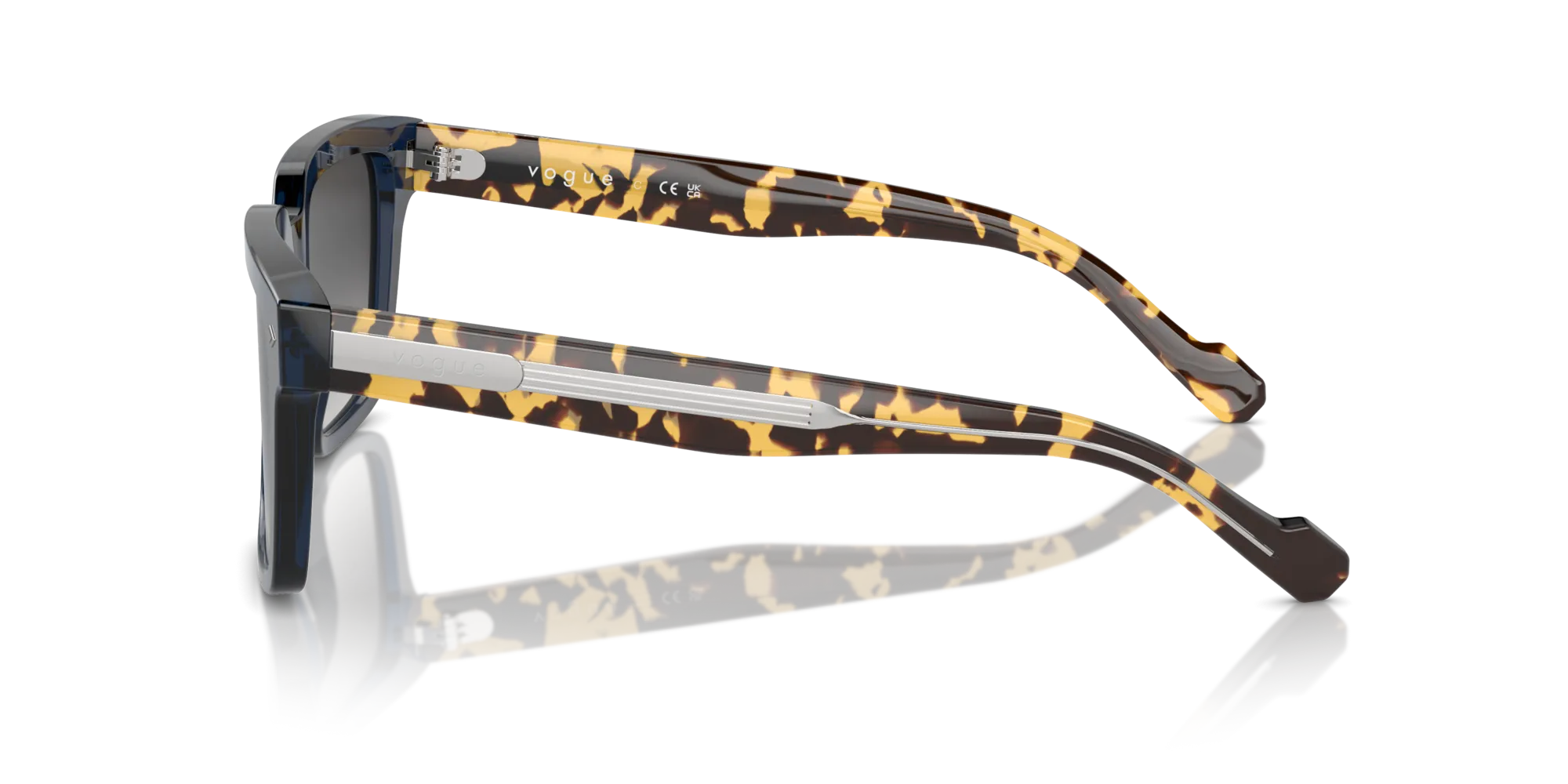 VOGUE EYEWEAR VO5573S 31438G Occhiali da sole Acetato Blu Grigio Pillow Normale Sfumato - immagine 4