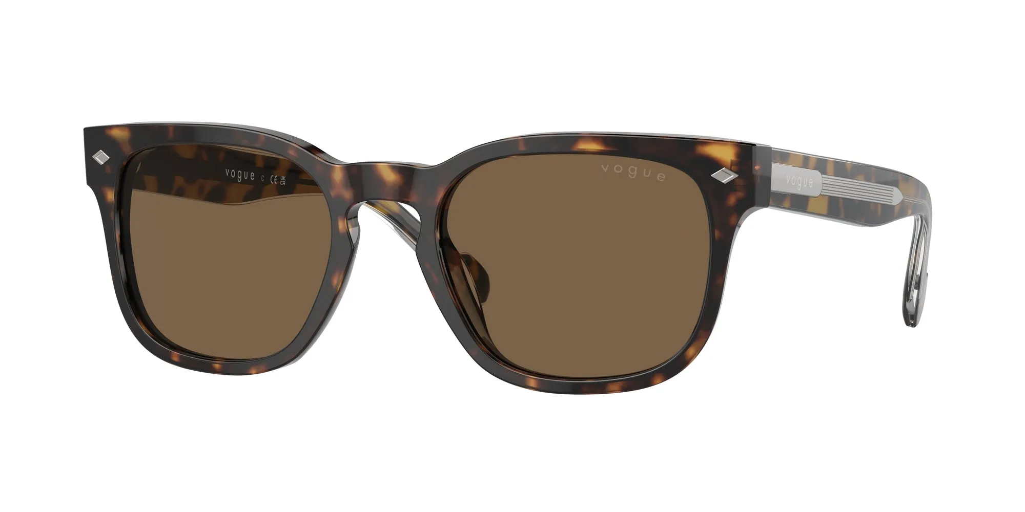 VOGUE EYEWEAR VO5571S W65673 Occhiali da sole Acetato Marrone Marrone Squadrata Normale - immagine 1