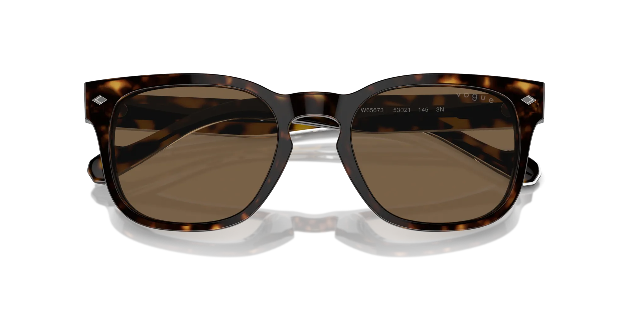 VOGUE EYEWEAR VO5571S W65673 Occhiali da sole Acetato Marrone Marrone Squadrata Normale - immagine 2