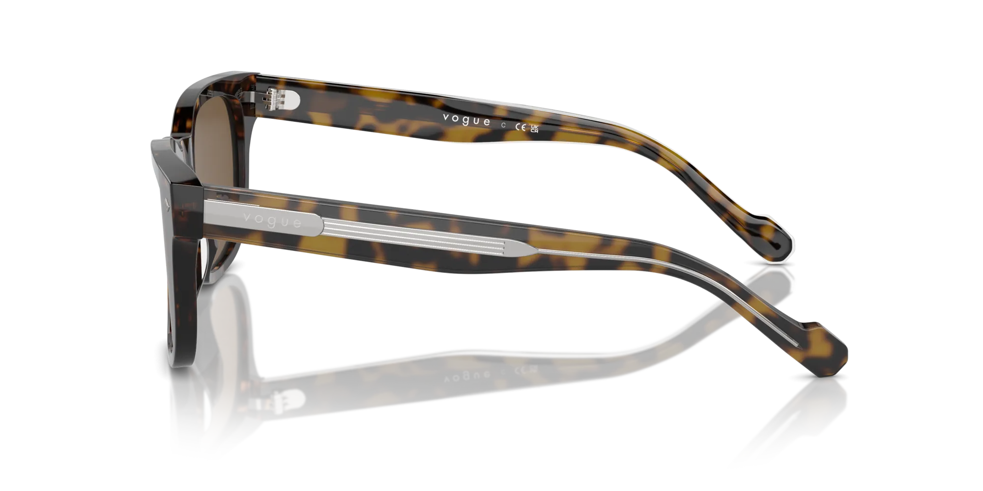 VOGUE EYEWEAR VO5571S W65673 Occhiali da sole Acetato Marrone Marrone Squadrata Normale - immagine 4