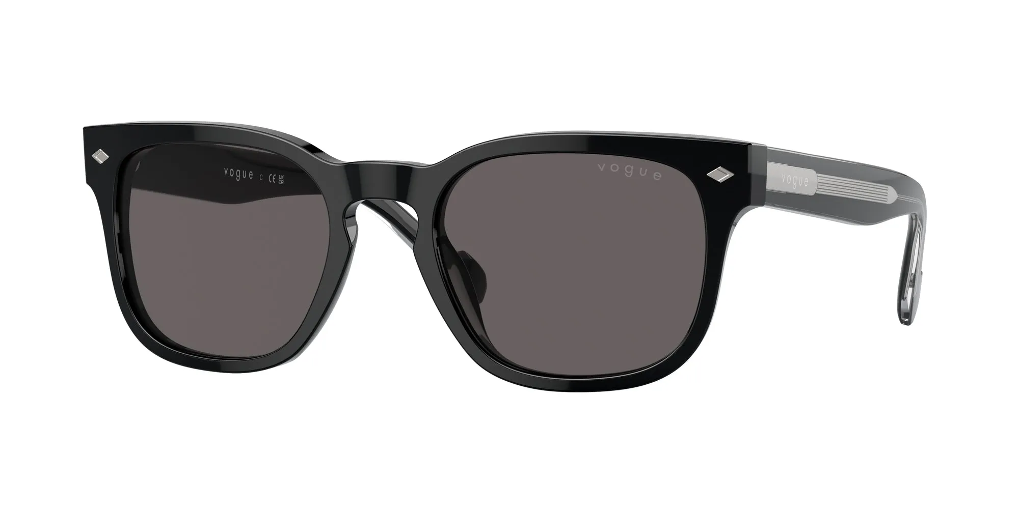 VOGUE EYEWEAR VO5571S W44/87 Occhiali da sole Acetato Nero Grigio Squadrata Normale - immagine 1