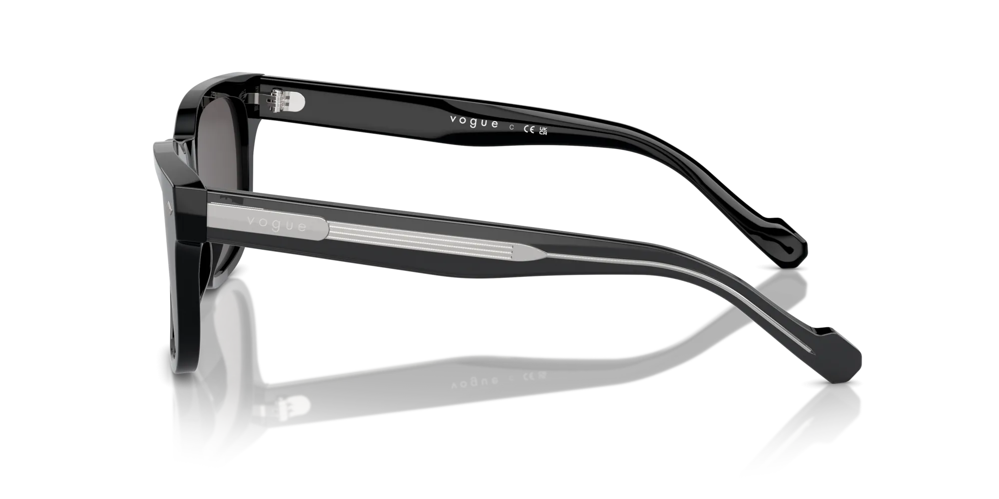 VOGUE EYEWEAR VO5571S W44/87 Occhiali da sole Acetato Nero Grigio Squadrata Normale - immagine 4