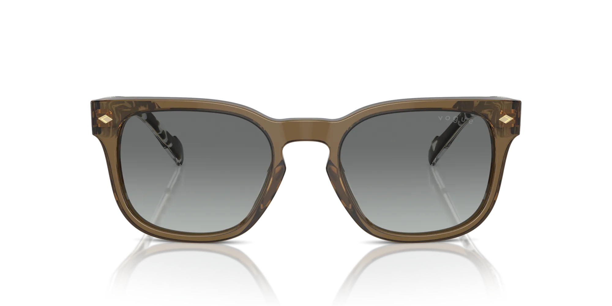 VOGUE EYEWEAR VO5571S 314411 Occhiali da sole Acetato Verde Grigio Squadrata Normale Sfumato - immagine 3