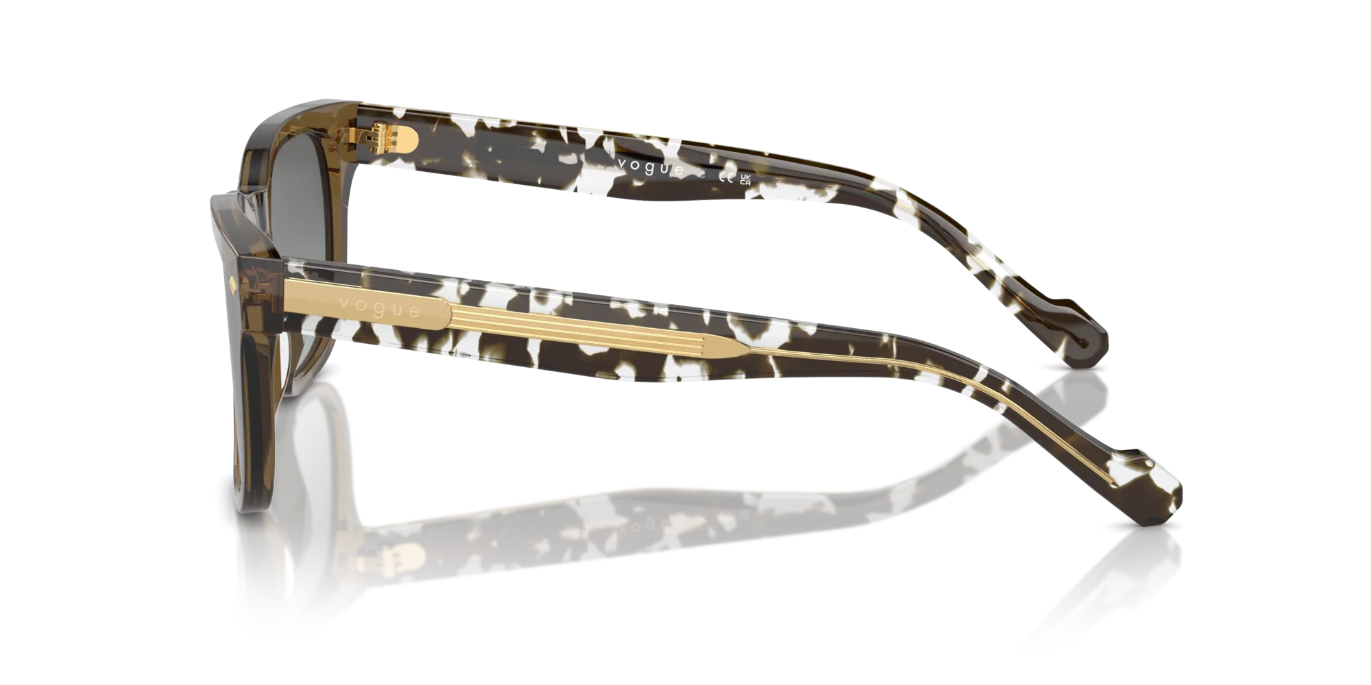 VOGUE EYEWEAR VO5571S 314411 Occhiali da sole Acetato Verde Grigio Squadrata Normale Sfumato - immagine 4