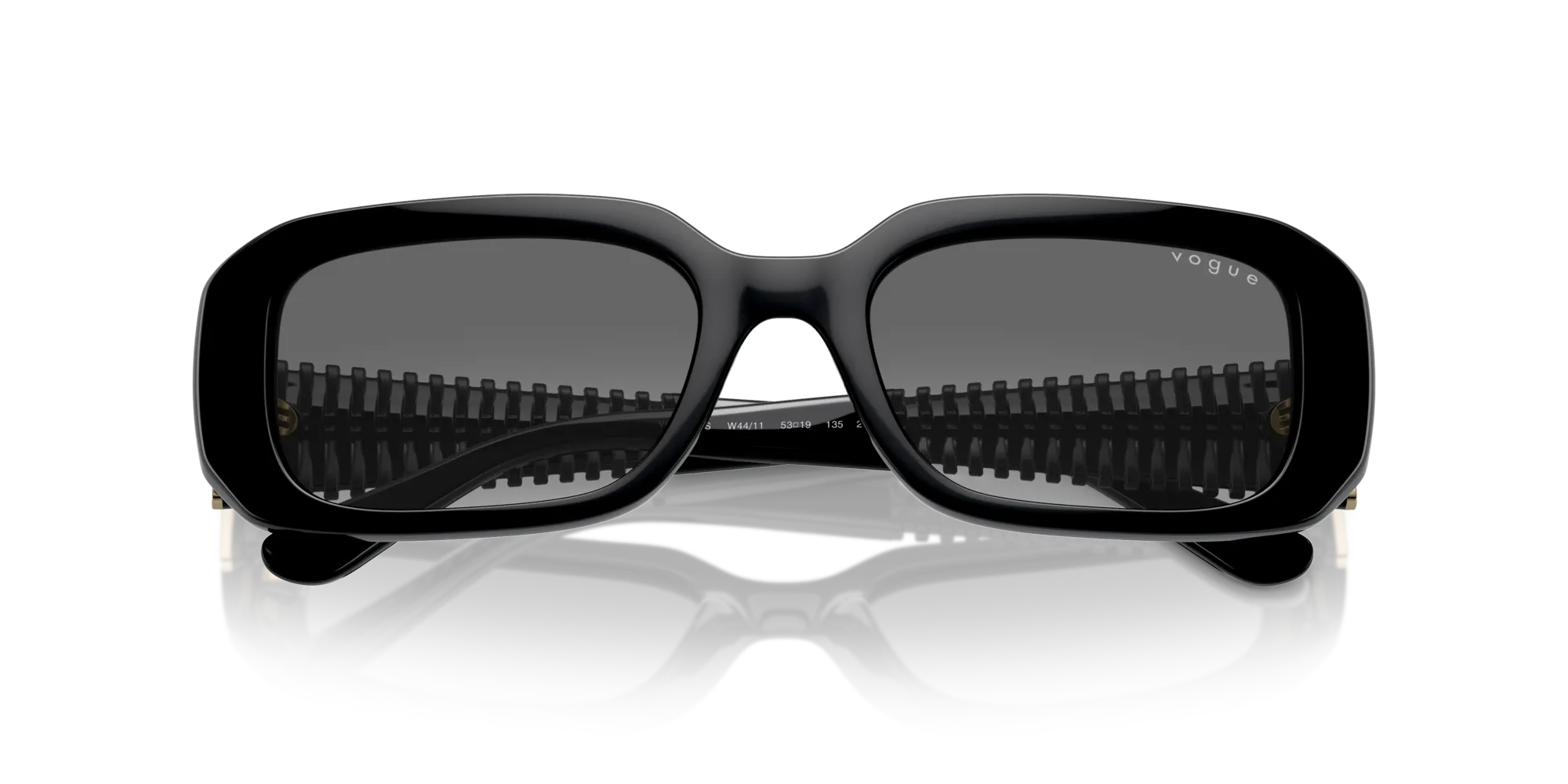 VOGUE EYEWEAR VO5565S W44/11 Occhiali da sole Nylon Nero Grigio Pillow Normale Sfumato - immagine 2