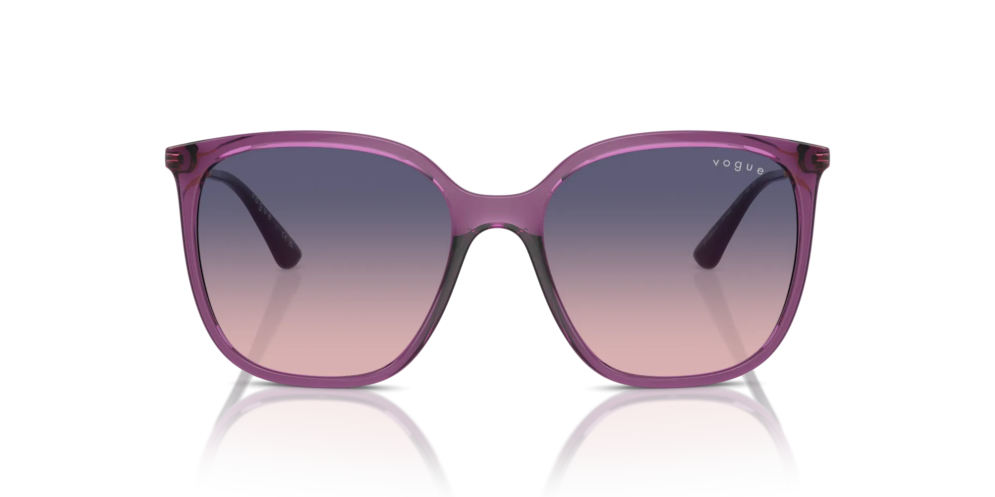 VOGUE EYEWEAR VO5564S 3119I6 Occhiali da sole Nylon Viola Rosa Squadrata Normale Sfumato - immagine 3