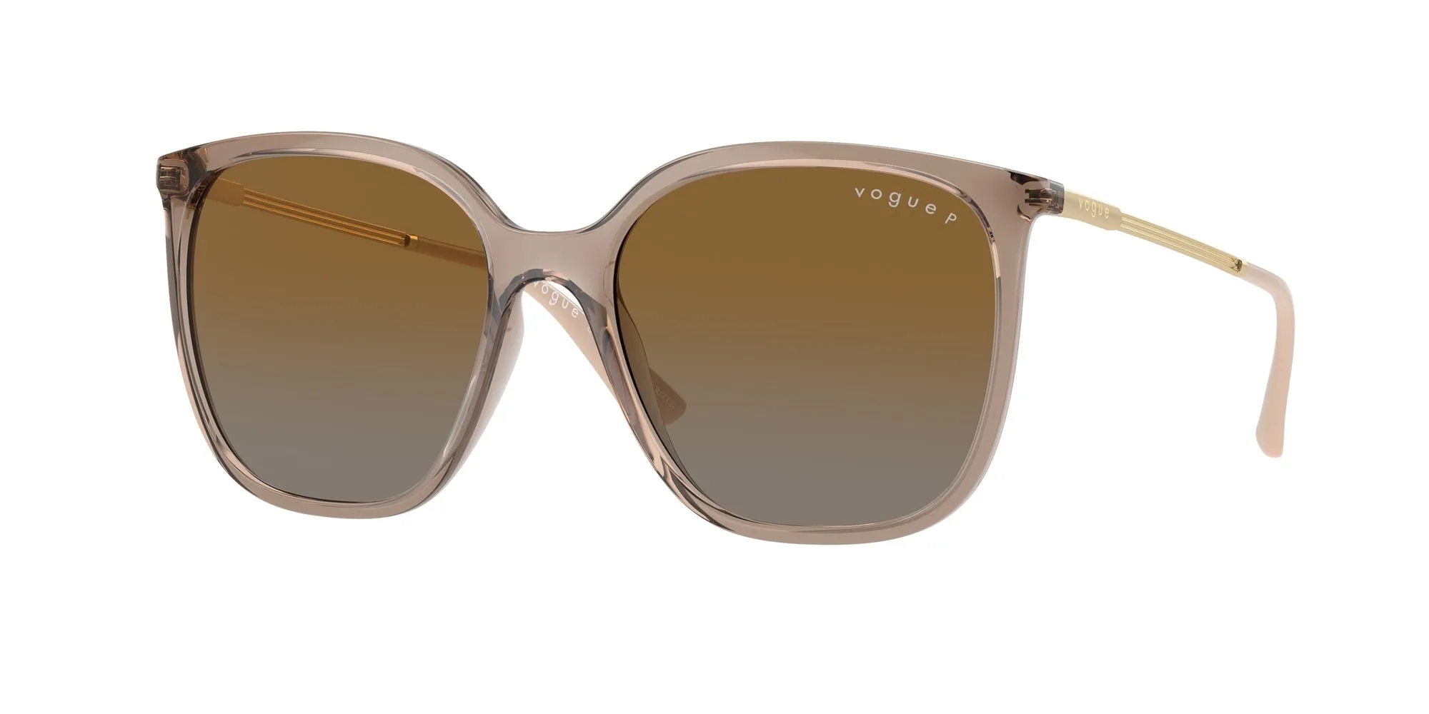 VOGUE EYEWEAR VO5564S 2940T5 Occhiali da sole Nylon Marrone Grigio Squadrata Polarizzata Sfumato - immagine 1