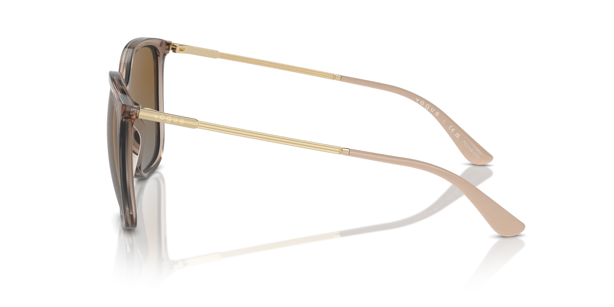 VOGUE EYEWEAR VO5564S 2940T5 Occhiali da sole Nylon Marrone Grigio Squadrata Polarizzata Sfumato - immagine 4
