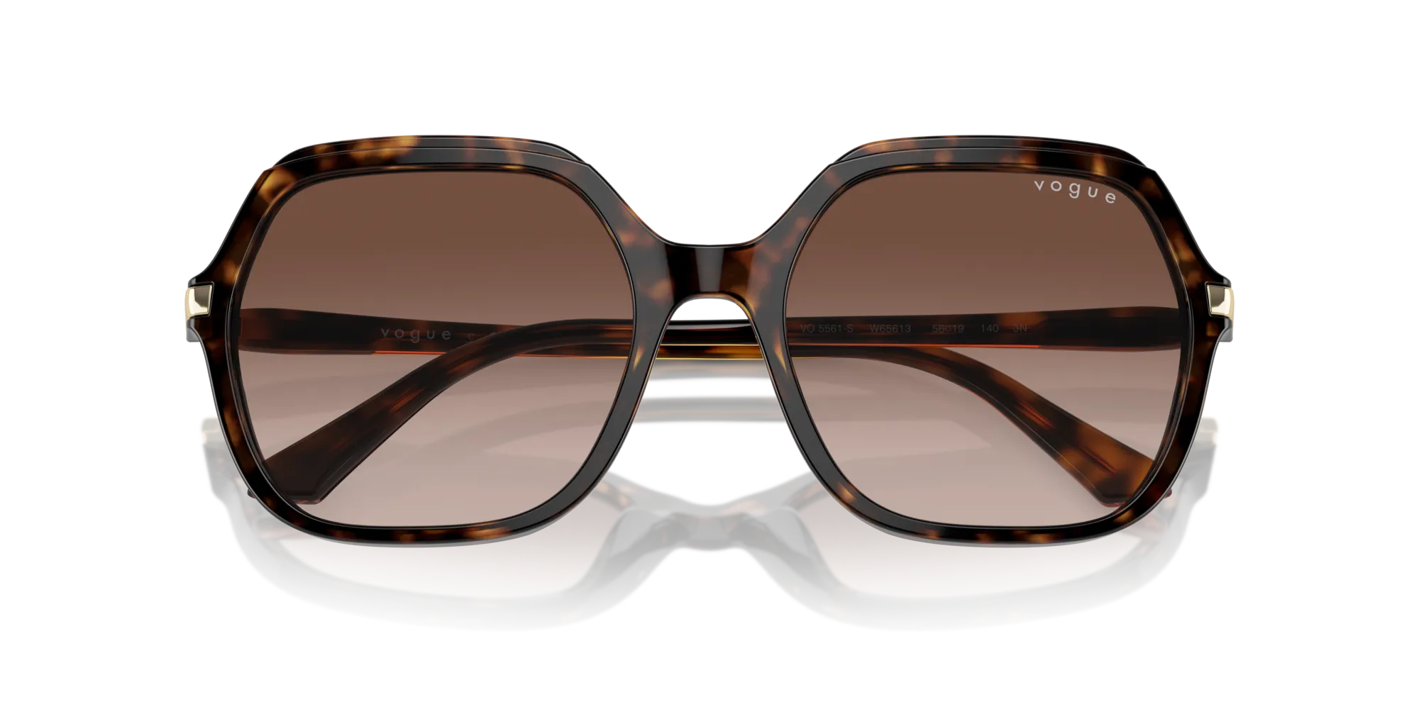 VOGUE EYEWEAR VO5561S W65613 Occhiali da sole Acetato Marrone Marrone Squadrata Normale Sfumato - immagine 2