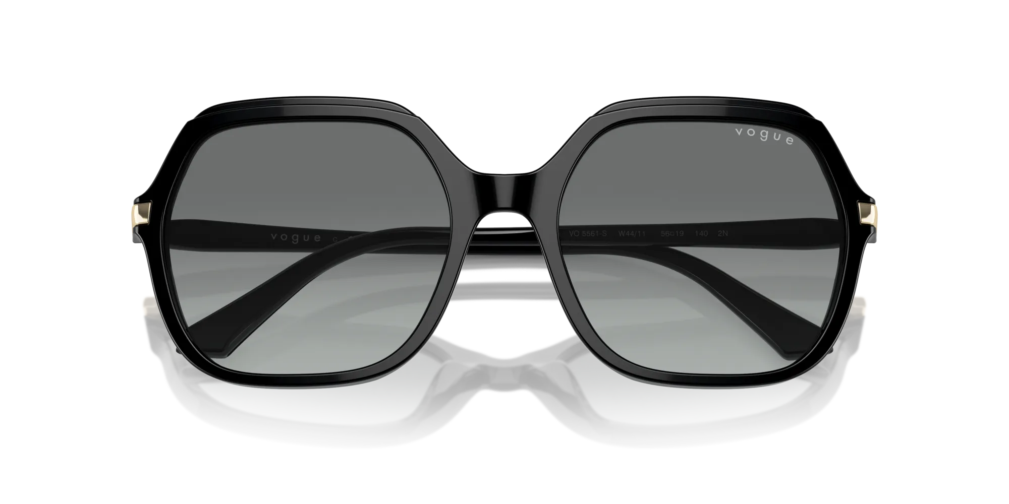 VOGUE EYEWEAR VO5561S W44/11 Occhiali da sole Acetato Nero Grigio Squadrata Normale Sfumato - immagine 2
