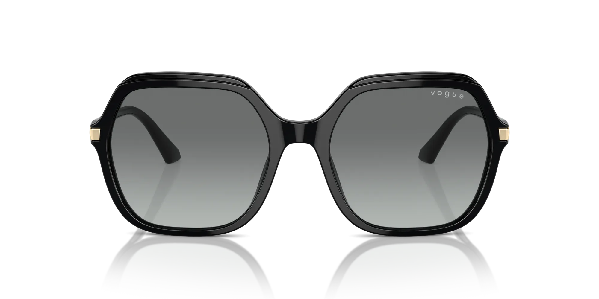 VOGUE EYEWEAR VO5561S W44/11 Occhiali da sole Acetato Nero Grigio Squadrata Normale Sfumato - immagine 3