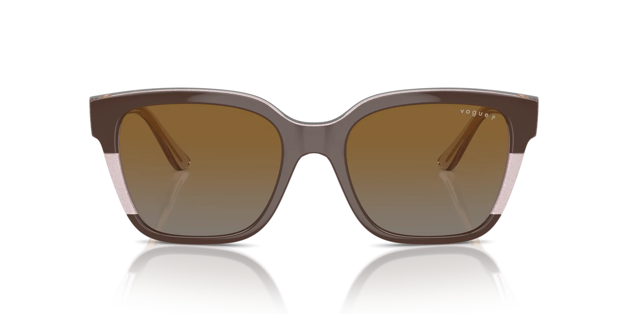 VOGUE EYEWEAR VO5558S 3136T5 Occhiali da sole Nylon Marrone Grigio Squadrata Polarizzata Sfumato - immagine 3