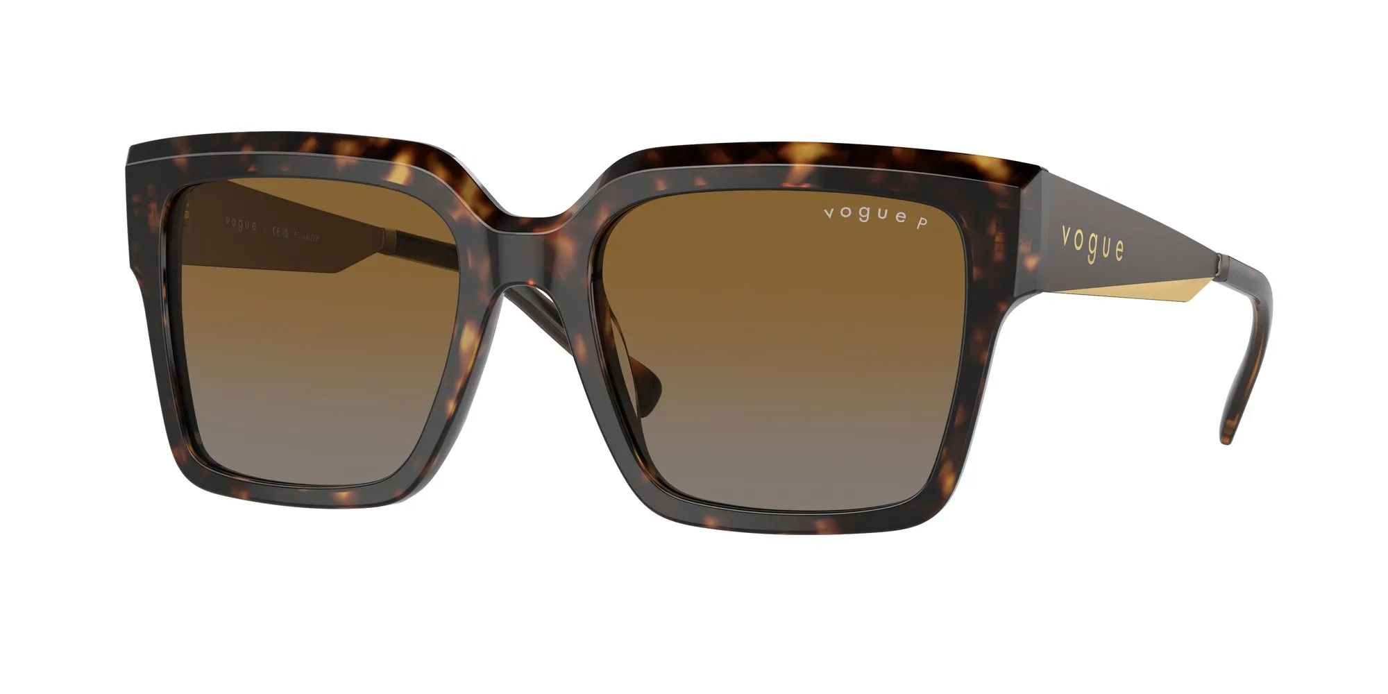 VOGUE EYEWEAR VO5553S W656T5 Occhiali da sole Acetato Marrone Marrone Squadrata Polarizzata - immagine 1