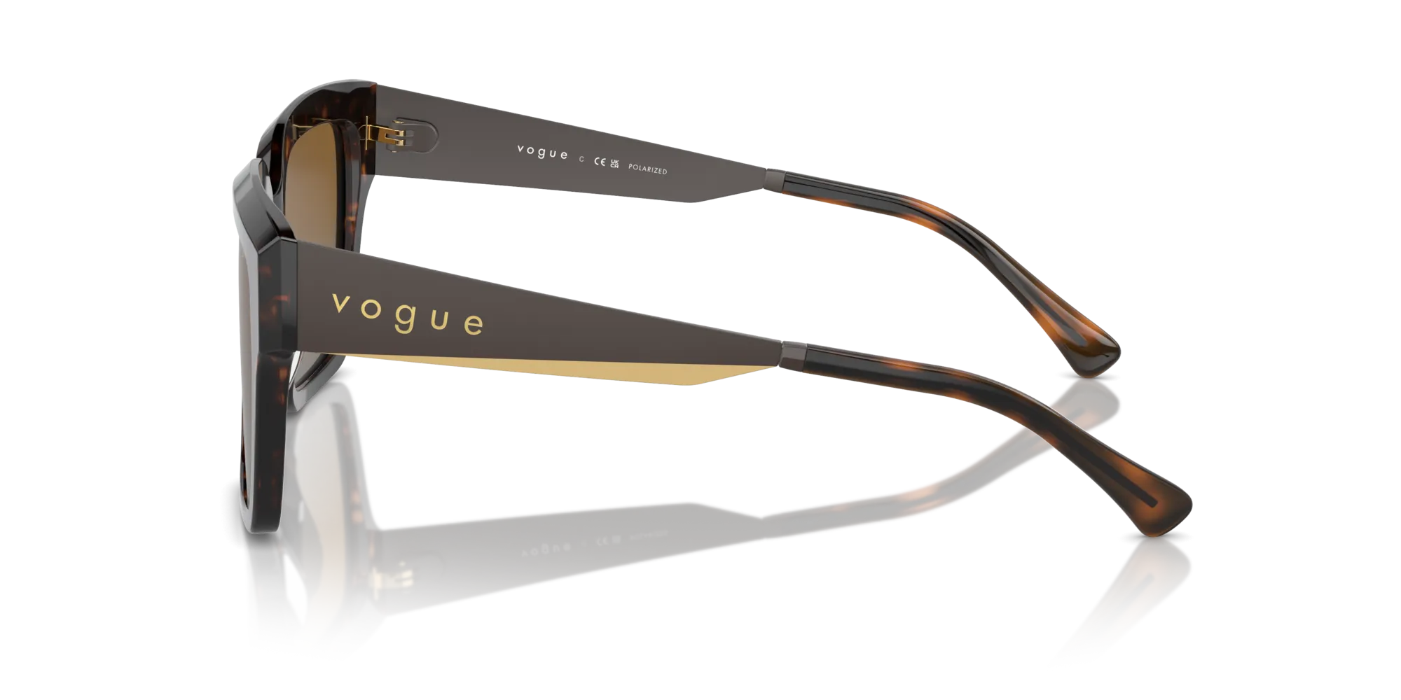 VOGUE EYEWEAR VO5553S W656T5 Occhiali da sole Acetato Marrone Marrone Squadrata Polarizzata - immagine 4