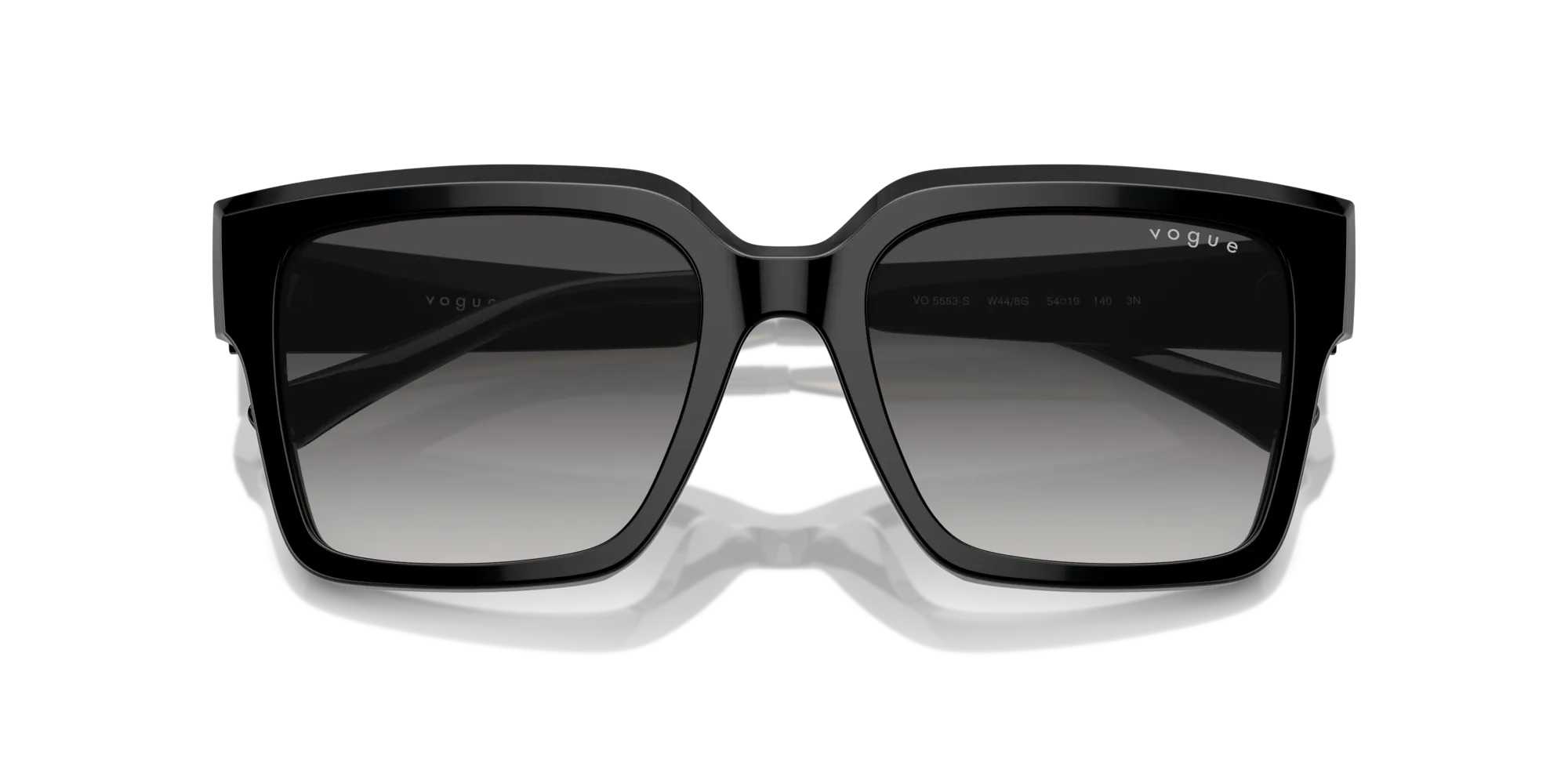 VOGUE EYEWEAR VO5553S W44/8G Occhiali da sole Acetato Nero Grigio Squadrata Normale Sfumato - immagine 2