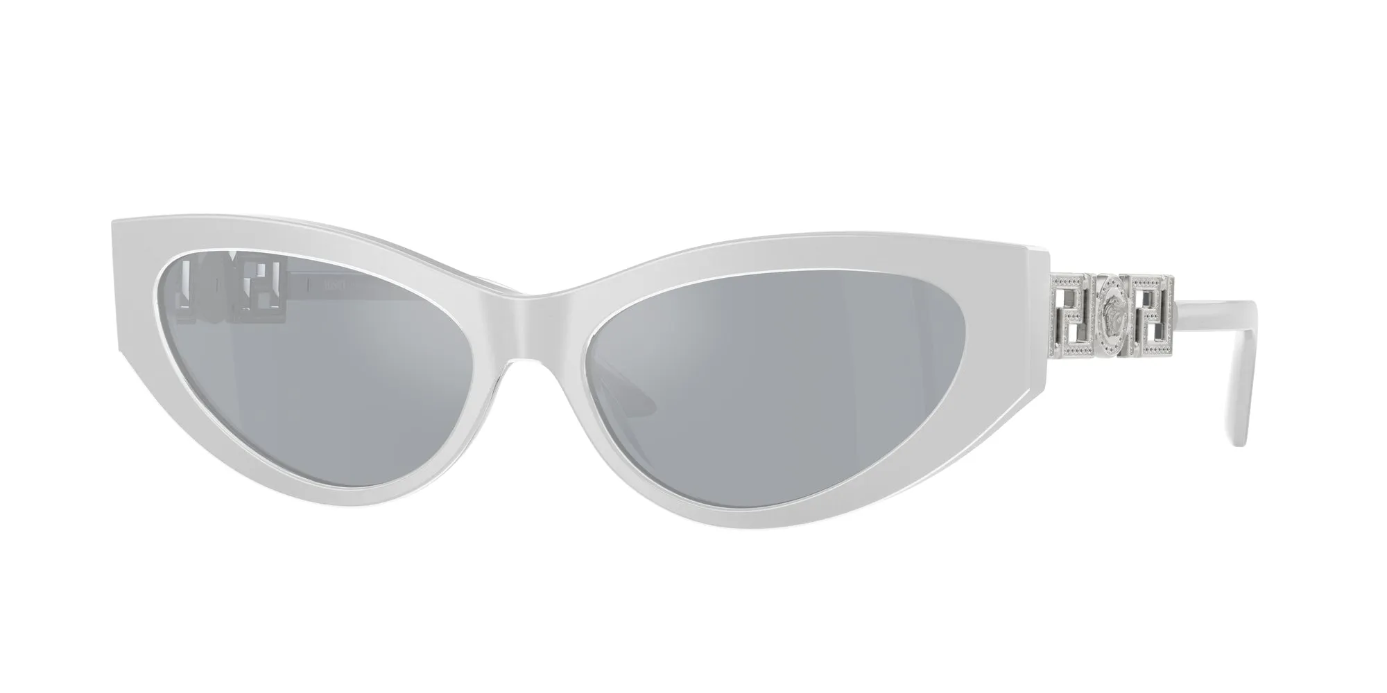Versace VE4470B 54741U Occhiali da sole Acetato Grigio Blu Cat Eye Specchiate Specchiato - immagine 1