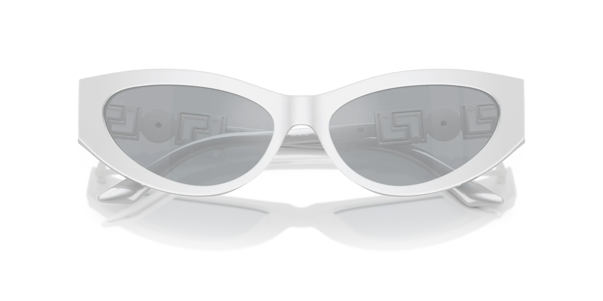 Versace VE4470B 54741U Occhiali da sole Acetato Grigio Blu Cat Eye Specchiate Specchiato - immagine 2