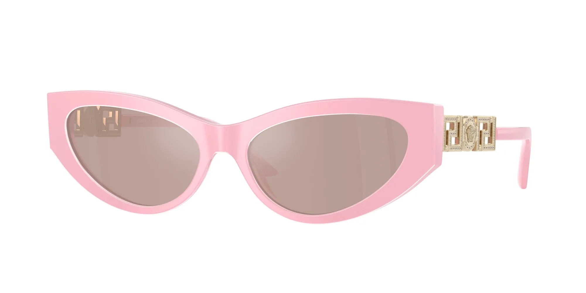 Versace VE4470B 5473/5 Occhiali da sole Acetato Rosa Rosa Cat Eye Normale Specchiato - immagine 1