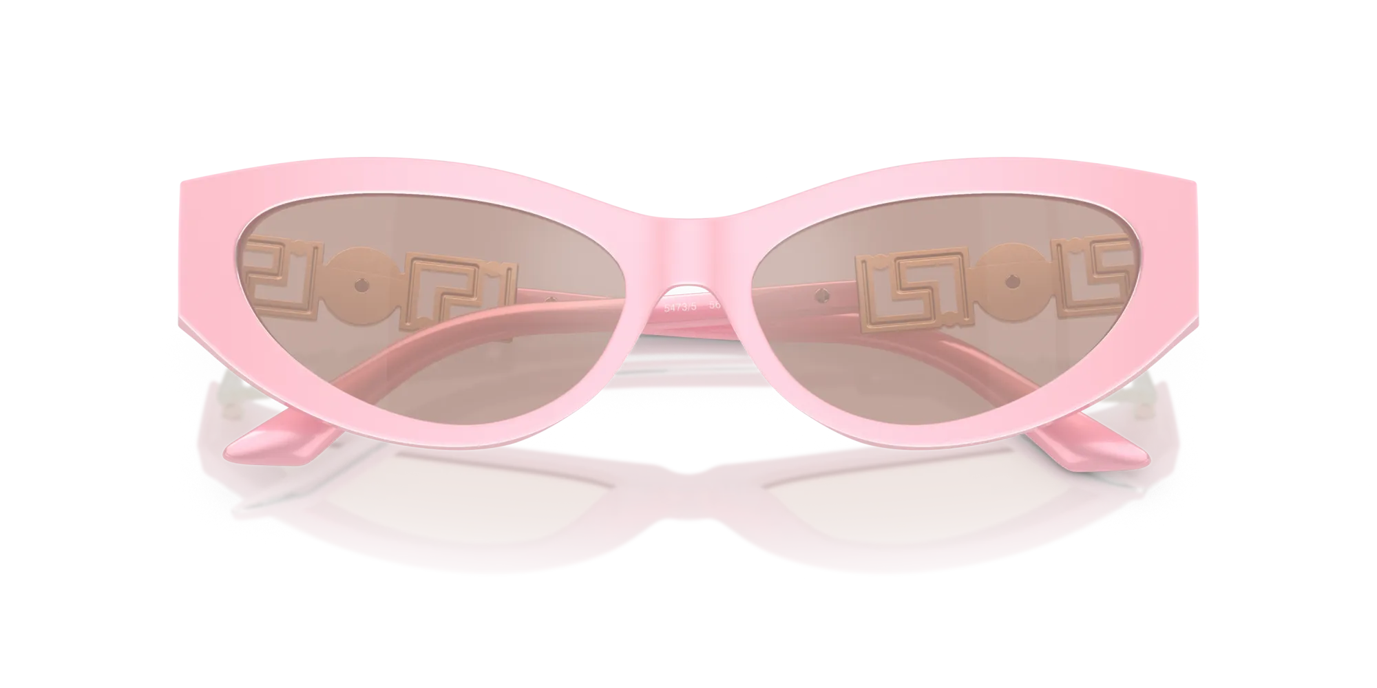 Versace VE4470B 5473/5 Occhiali da sole Acetato Rosa Rosa Cat Eye Normale Specchiato - immagine 2