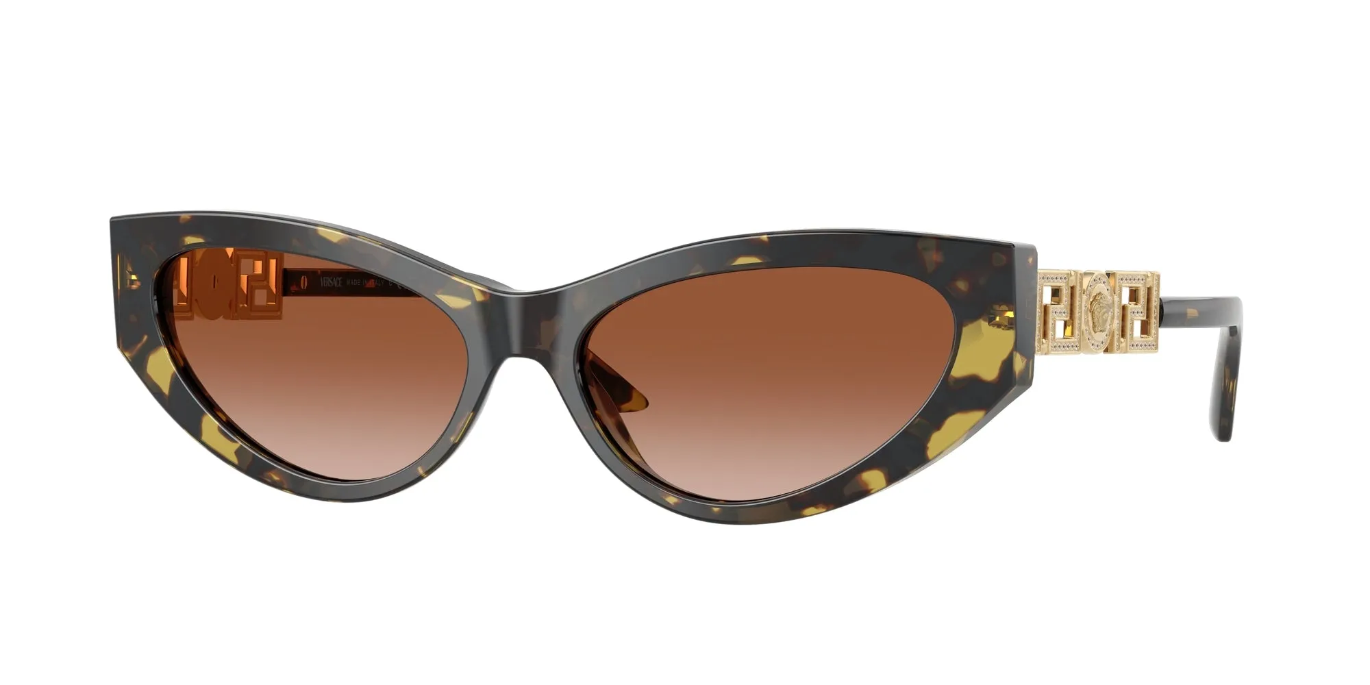 Versace VE4470B 547013 Occhiali da sole Acetato Tartaruga Marrone Cat Eye Normale Sfumato - immagine 1