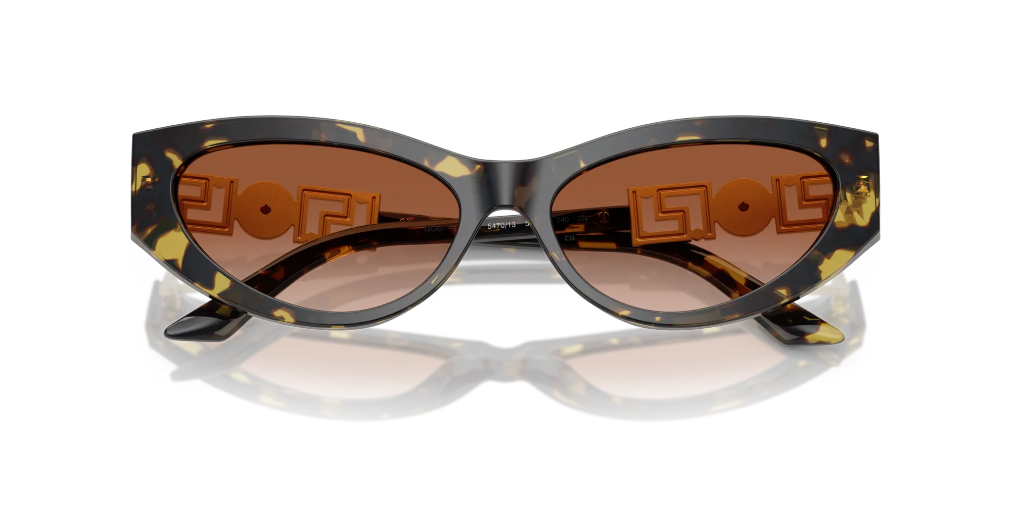 Versace VE4470B 547013 Occhiali da sole Acetato Tartaruga Marrone Cat Eye Normale Sfumato - immagine 2