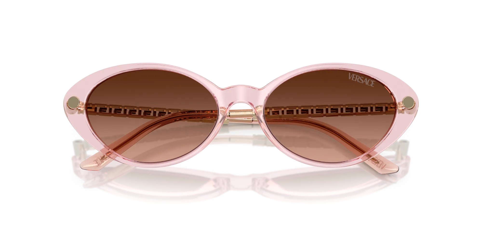 Versace VE4469 54725M Occhiali da sole Acetato Rosa Rosa Rotonda Normale Sfumato - immagine 2