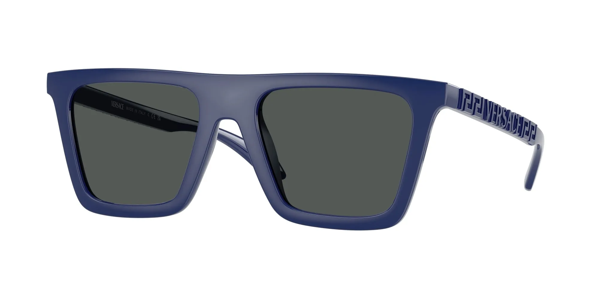 Versace VE4468U 545087 Occhiali da sole Nylon Blu Grigio Squadrata Normale - immagine 1