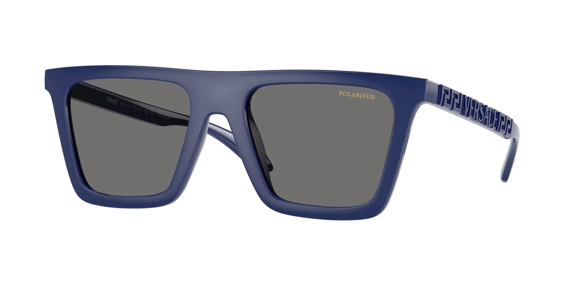 Versace VE4468U 545081 Occhiali da sole Nylon Blu Grigio Squadrata Polarizzata - immagine 1