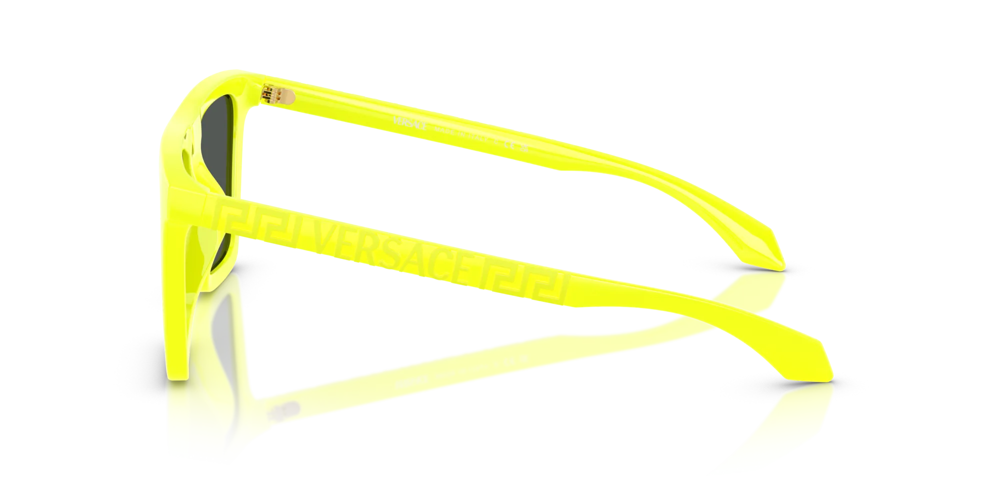 Versace VE4468U 544987 Occhiali da sole Nylon Giallo Grigio Squadrata Normale - immagine 4