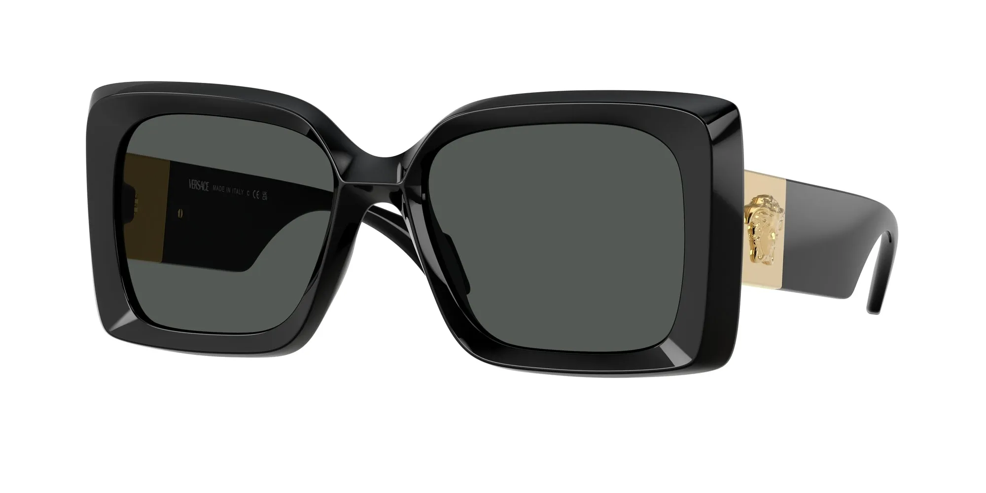 Versace VE4467U GB1/87 Occhiali da sole Nylon Nero Grigio Geometrica Normale - immagine 1