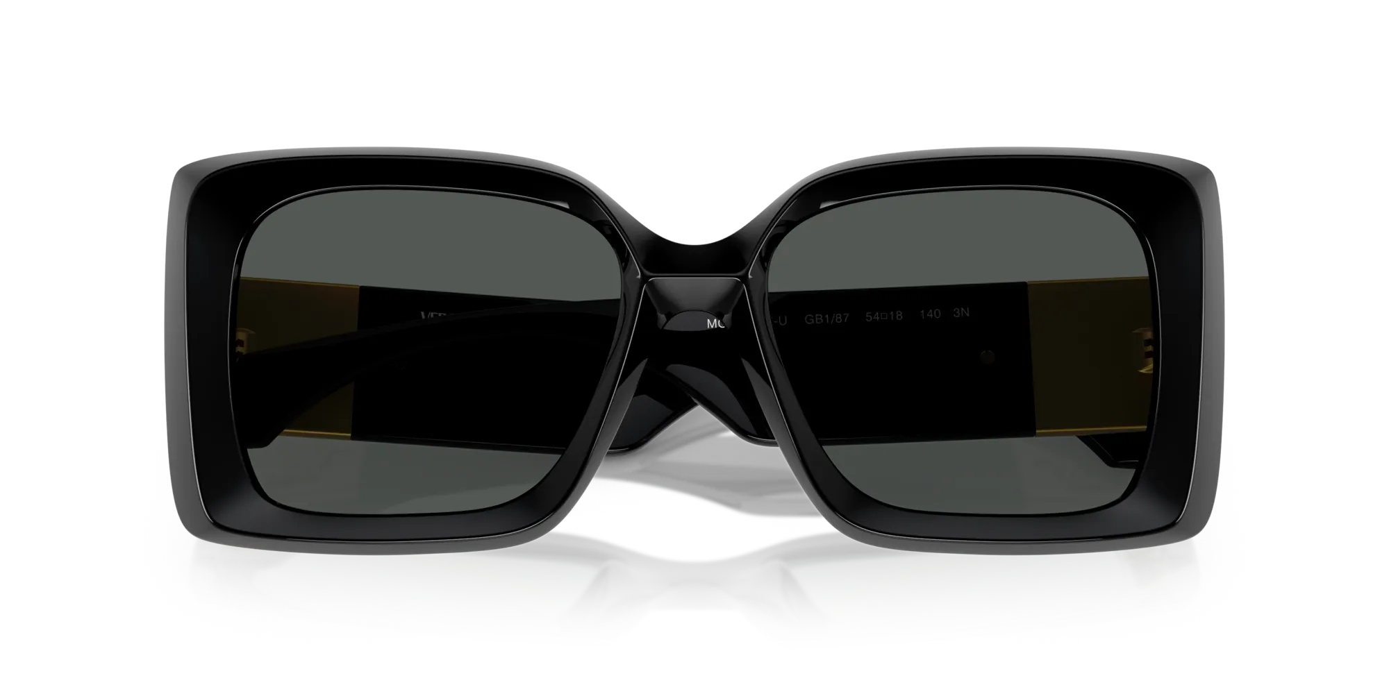 Versace VE4467U GB1/87 Occhiali da sole Nylon Nero Grigio Geometrica Normale - immagine 2