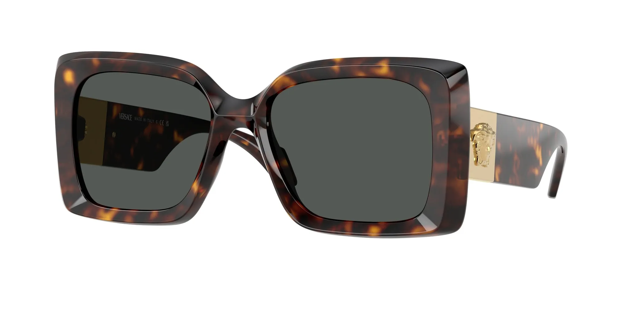 Versace VE4467U 108/87 Occhiali da sole Nylon Tartaruga Grigio Geometrica Normale - immagine 1