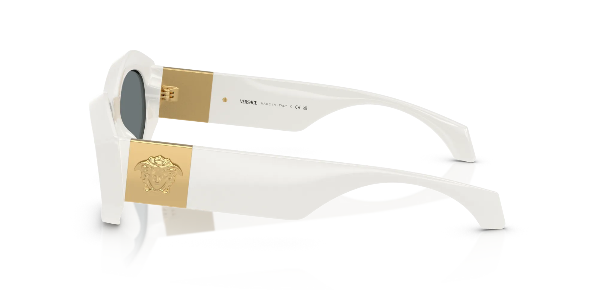 Versace VE4466U 546280 Occhiali da sole Iniettato Bianco Blu Geometrica Normale - immagine 4