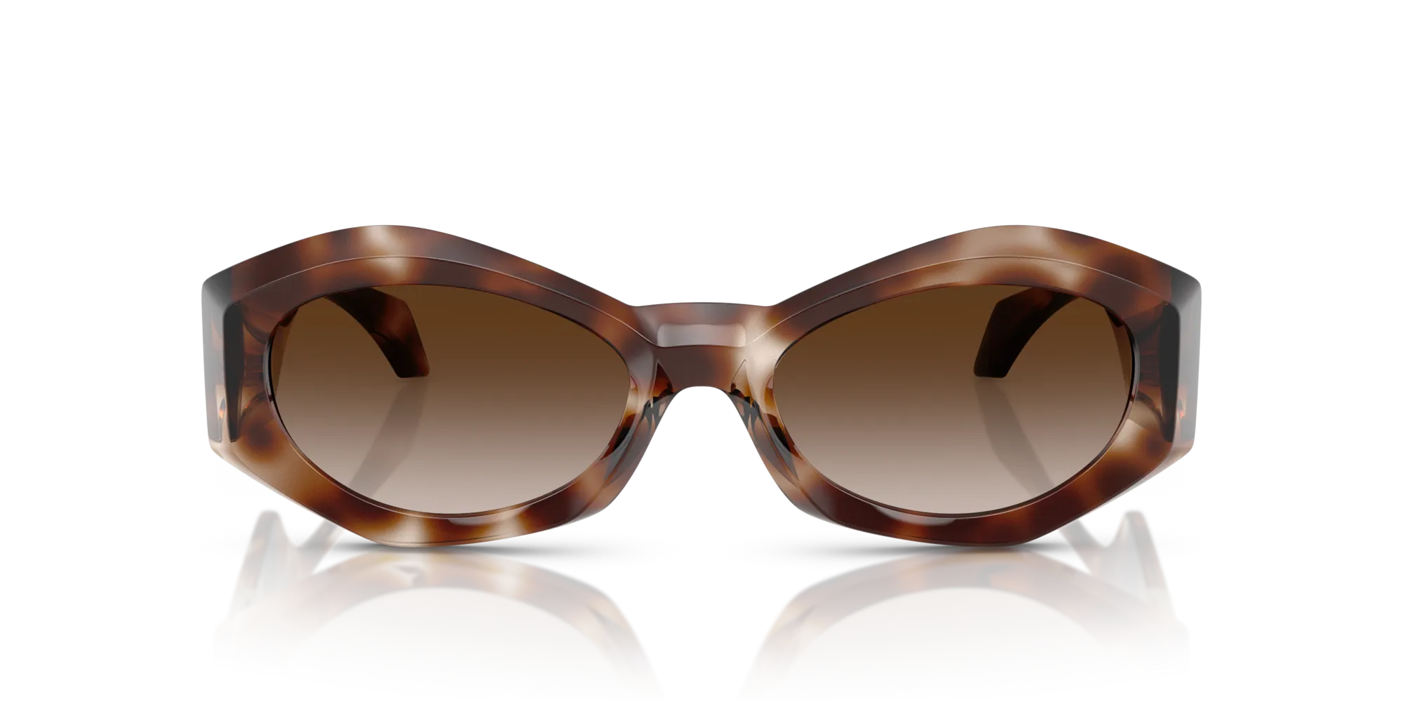 Versace VE4466U 54613B Occhiali da sole Iniettato Tartaruga Marrone Geometrica Normale Sfumato - immagine 3