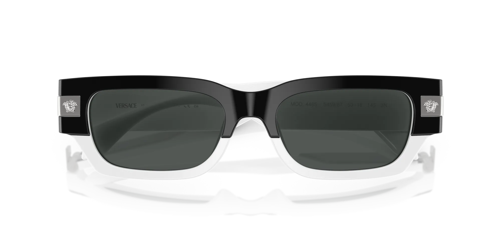 Versace VE4465 545987 Occhiali da sole Acetato Nero Grigio Squadrata Normale - immagine 2