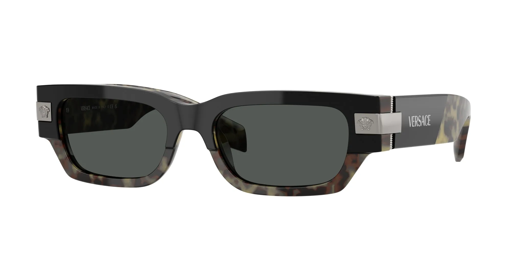 Versace VE4465 545687 Occhiali da sole Acetato Tartaruga Grigio Squadrata Normale - immagine 1