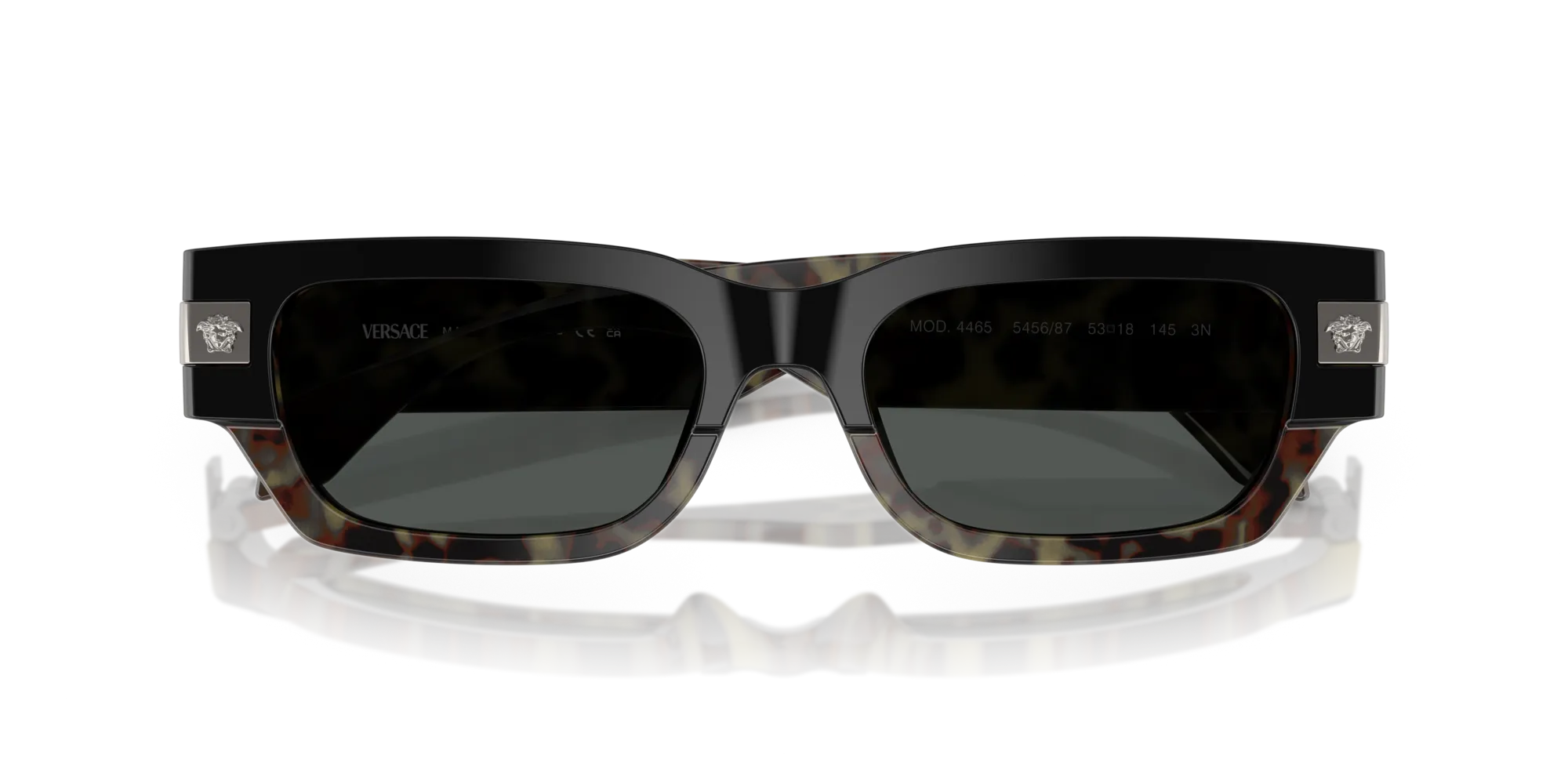 Versace VE4465 545687 Occhiali da sole Acetato Tartaruga Grigio Squadrata Normale - immagine 2